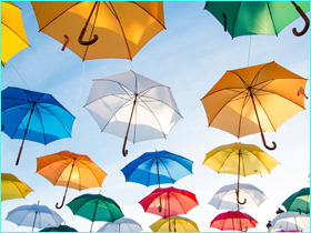colorful umbrellas